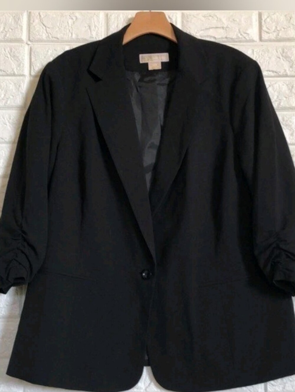 Michael Kors cinched sleeve Black blazer jacket Women’s Size XL Extra Large NWT